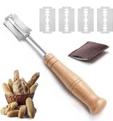 RRP £72 Set of 12 x Lthermelk Bread Lame with Wood Handle Baker's Tool with 5 Blades