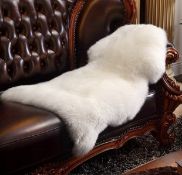 Faux Fur Soft Fluffy Sheepskin Stule Style Rug, 75 x 120 cm Faux Fleece Area Rug