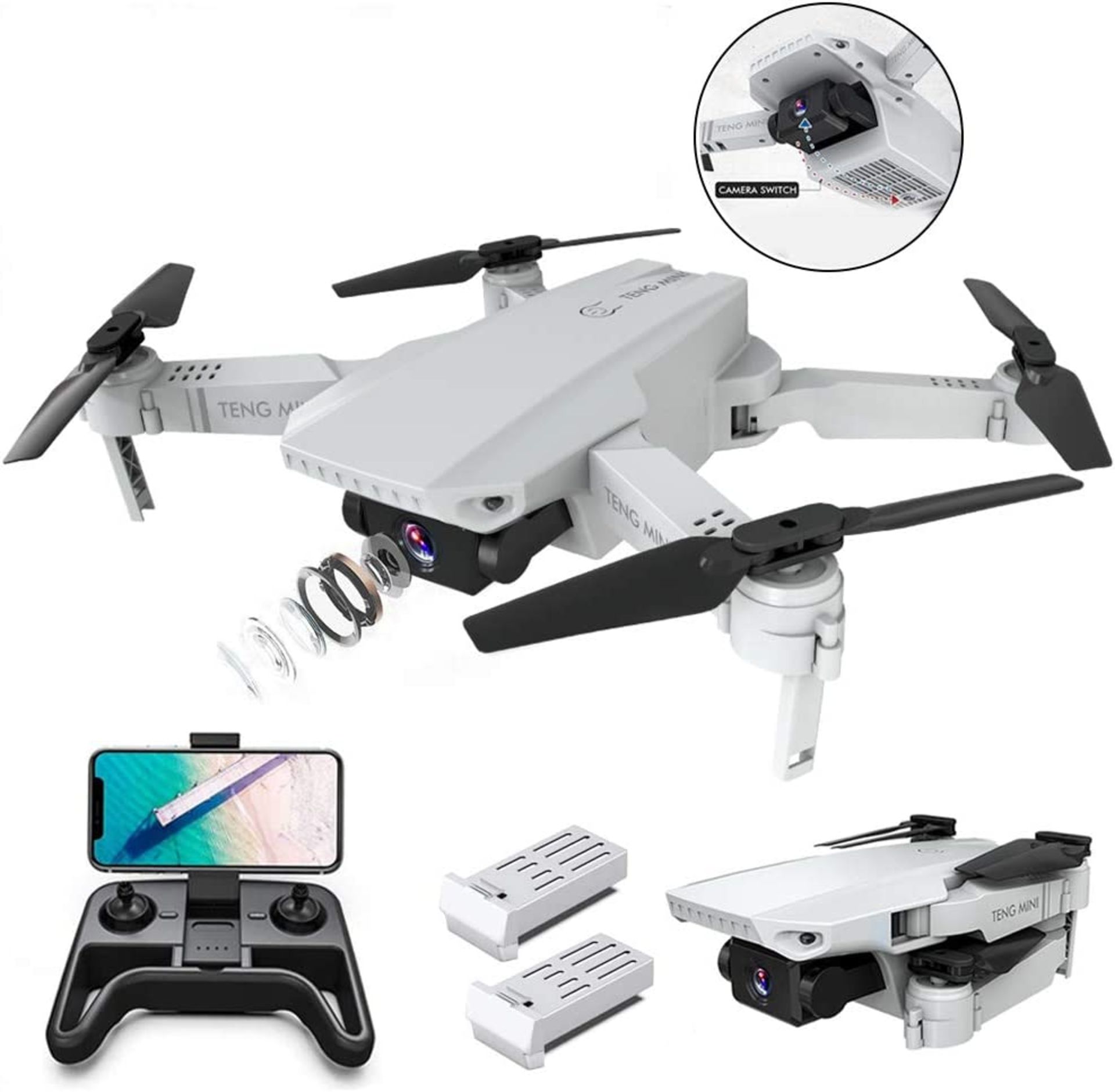 RRP £79.99 OBEST Drone with Camera 4K, Dual Camera, Smart Follow WiFi FPV Live Video