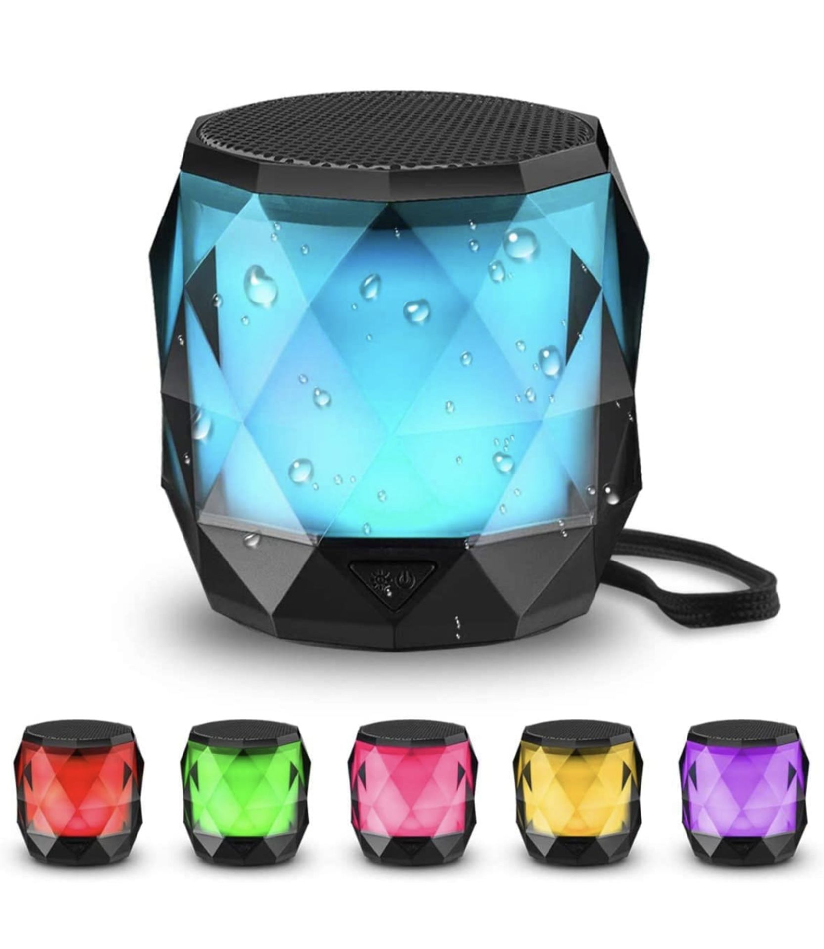 LFS Portable Bluetooth Speaker with Lights Magnetic Waterproof Mini Speaker