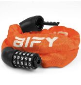 RRP £28 Set of 2 x BIFY Bike Lock Bicycle Combination Chain Lock, Orange