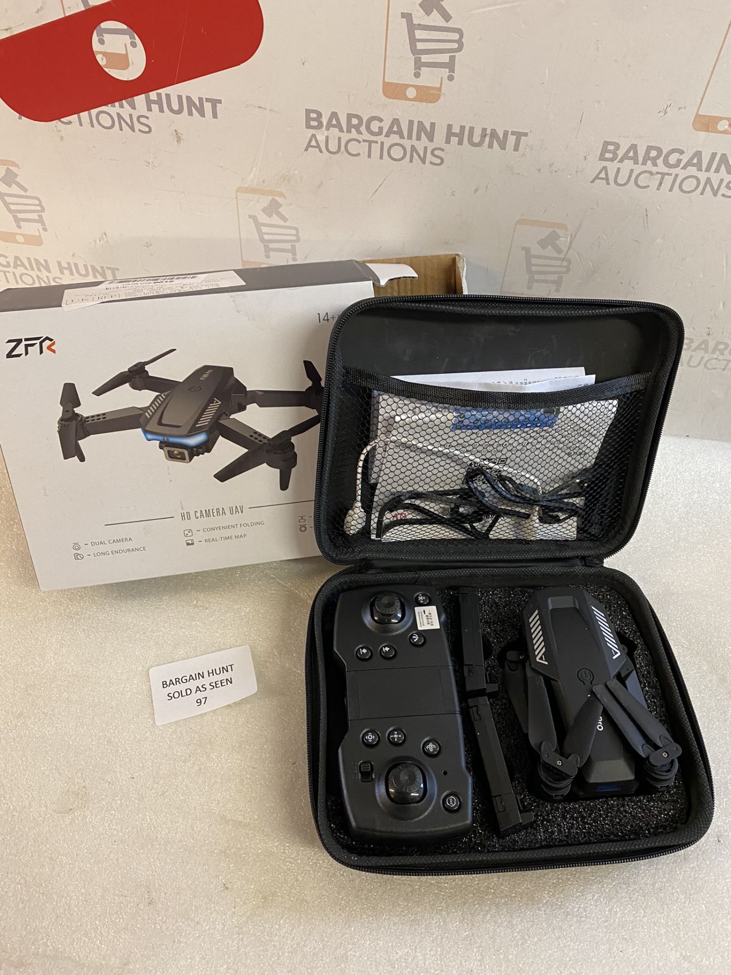 RRP £45.99 Aunis Drone with Camera 1080P Foldable RC Quadcopter with Carry Bag - Image 2 of 2