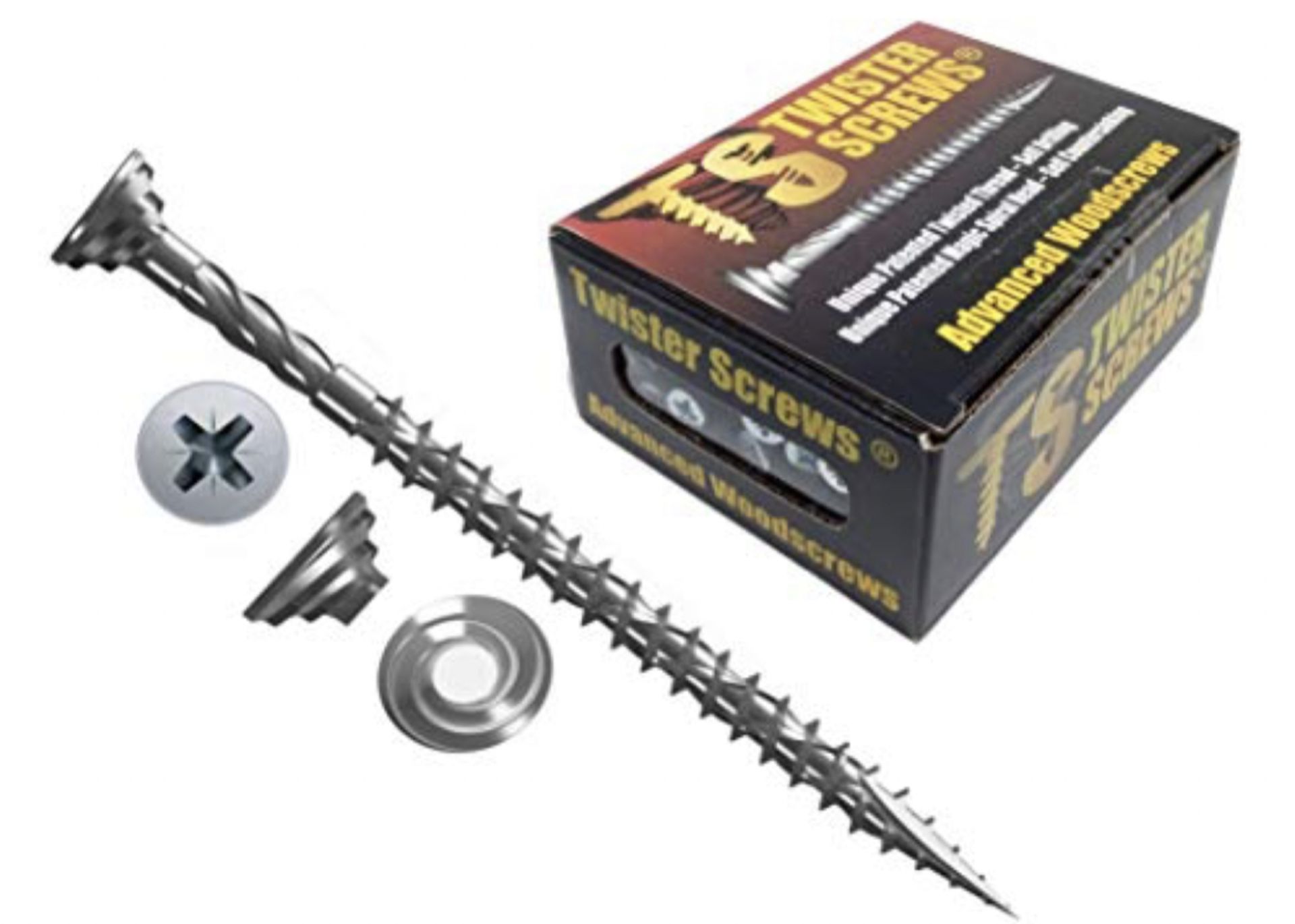 RRP £60 Set of 2 x MS-Twister 200 Advanced Wood Screws (6x140mm) - Image 2 of 2