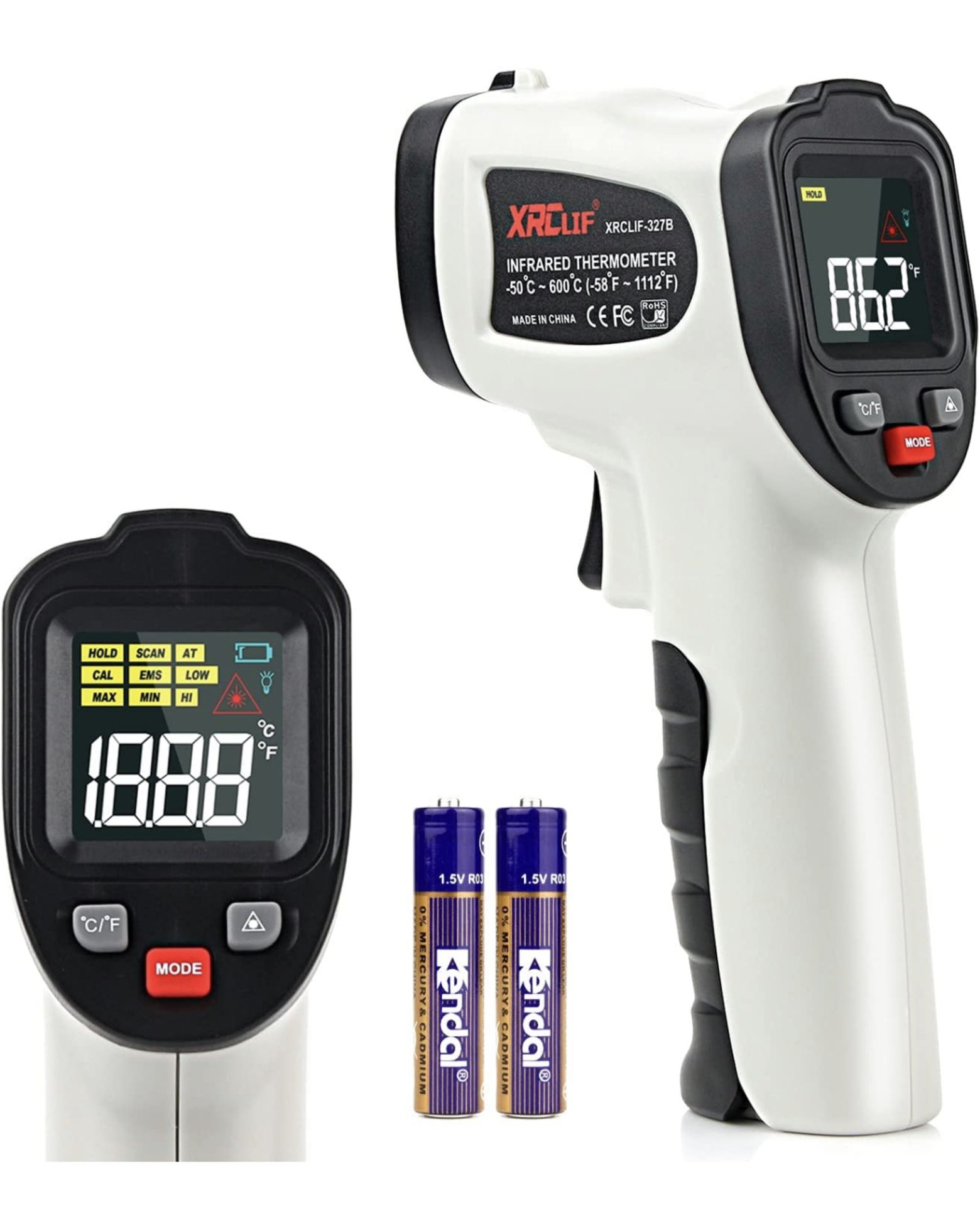 XRClif Laser Infrared Thermometer Gun with LCD Display