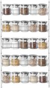 RRP £54 Set of 3 x 5-Tier Spice Rack Wall-mounted, Over Door Spice Racks for Inside Cupboard