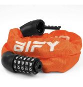 RRP £28 Set of 2 x BIFY Bike Lock Bicycle Combination Chain Lock, Orange