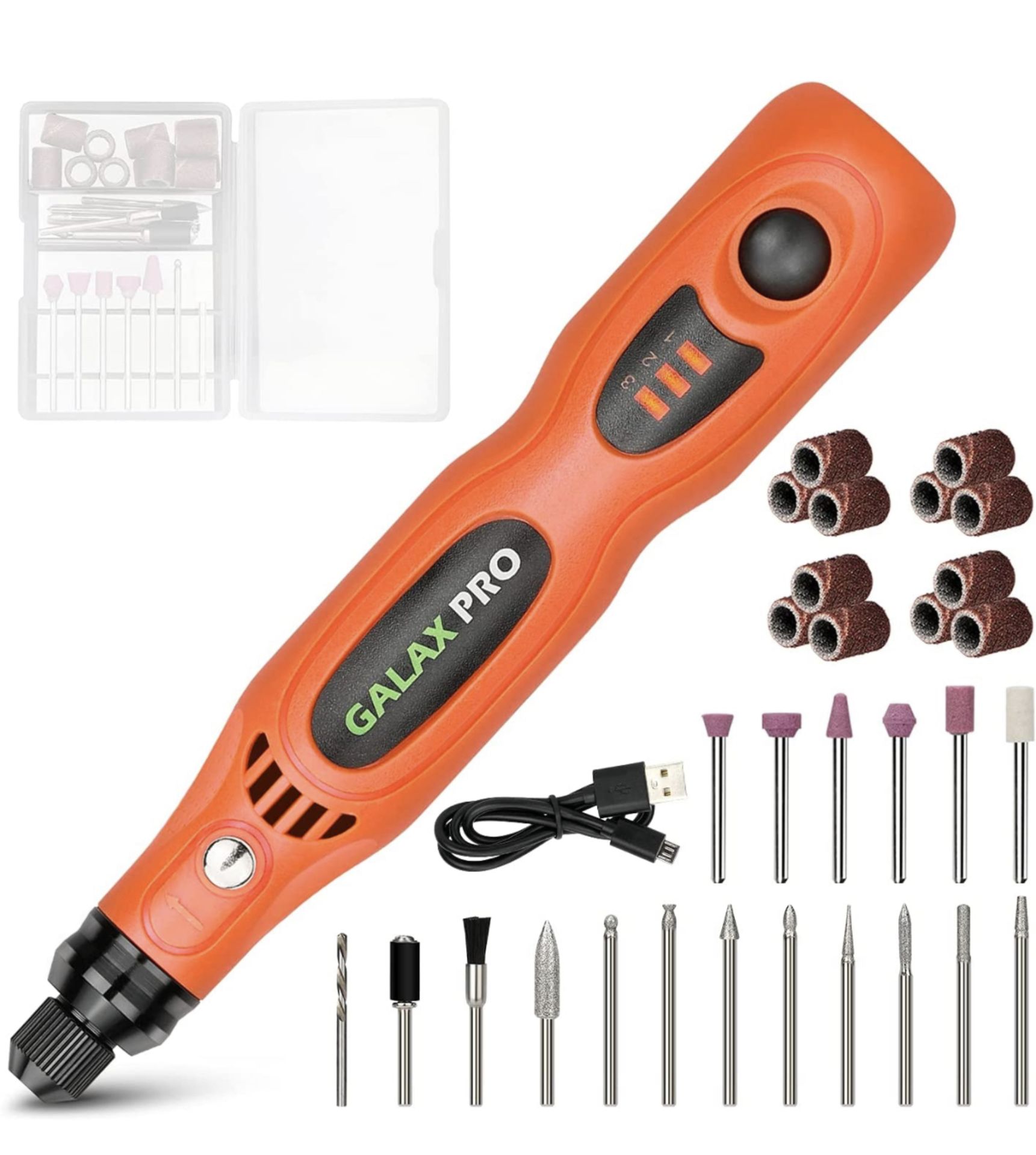 GalaxPro 3.6V Lithium Ion Mini Cordless Rotary Tool Kit USB Charging RRP £16.99