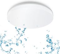 RRP £38 Set of 2 x Anwio 18W LED Ceiling Light Waterproof Natural White