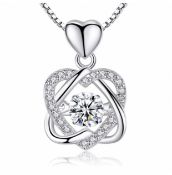 RRP £32.99 Selead 925 Silver Necklace Beating Stone Gift Pendant