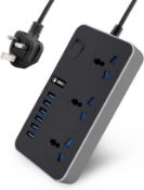 iBlockCube Universal Extension Lead with 6 USB Ports RRP £19.99