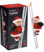 Bright & Homely Electric Climbing Ladder Christmas Musical Santa Claus RRP £16.99