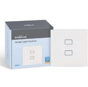 RRP £29.99 BroadLink Smart Touch Wall Light Switch 2-Gang Glass Panel, w/ Alexa Google