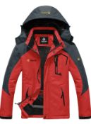 RRP £69.99 Gemyse Men's Mountain Waterproof Ski Jacket Outdoor Winter Coat, Large