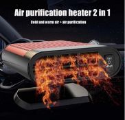 RRP £40 Set of 2 x Sundeau Portable Car Heater 12V 150W Car Fan Defroster