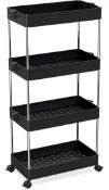 Spacekeeper Storage Trolley 4-Tier Slide Out Storage Utility Cart RRP £26.99