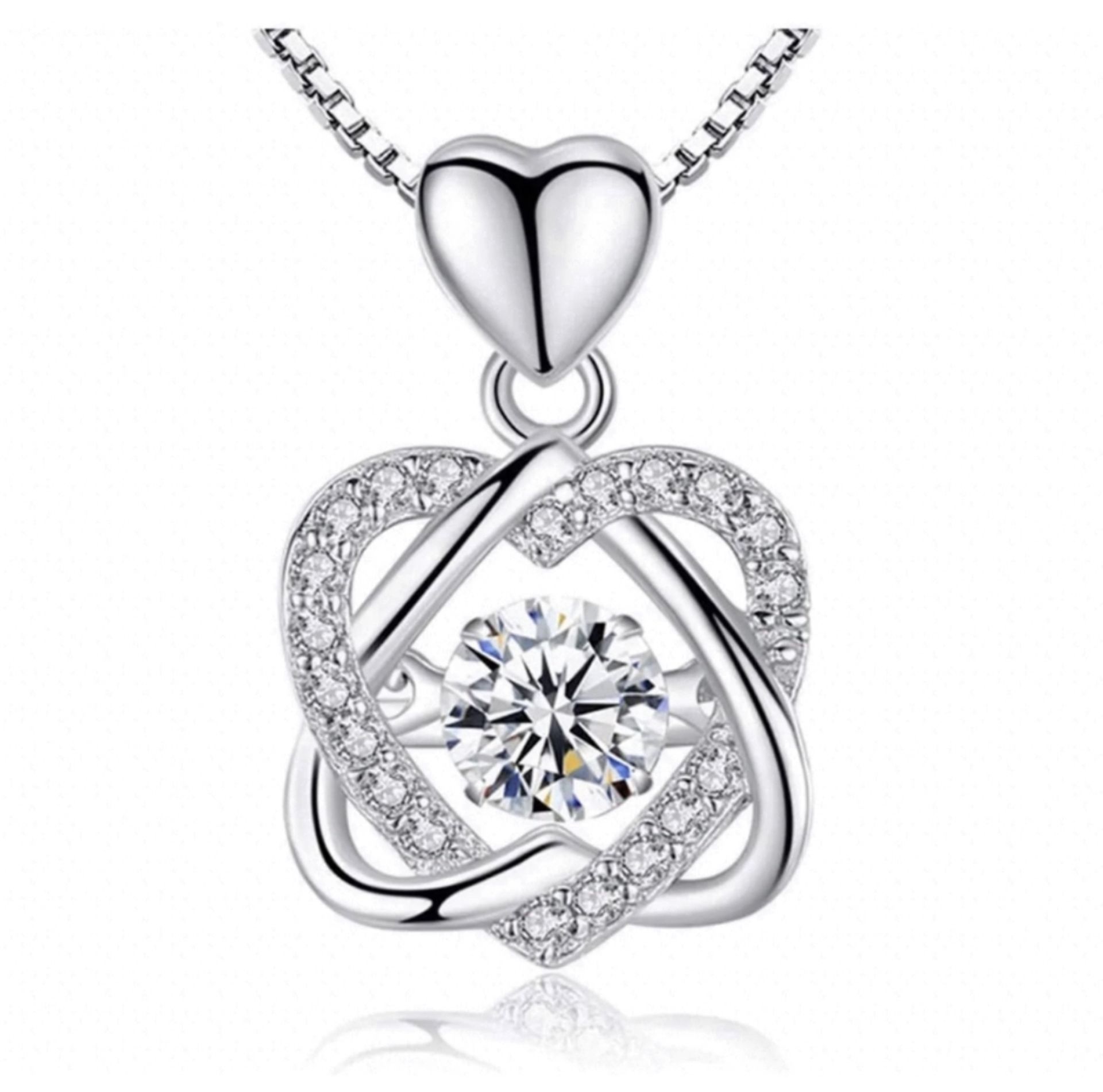 RRP £32.99 Selead 925 Silver Necklace Beating Stone Gift Pendant