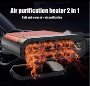 RRP £40 Set of 2 x Sundeau Portable Car Heater 12V 150W Car Fan Defroster