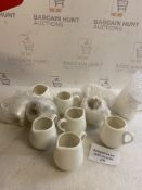 Set of 11 x Mini Porcelain Tea/ Milk Mugs
