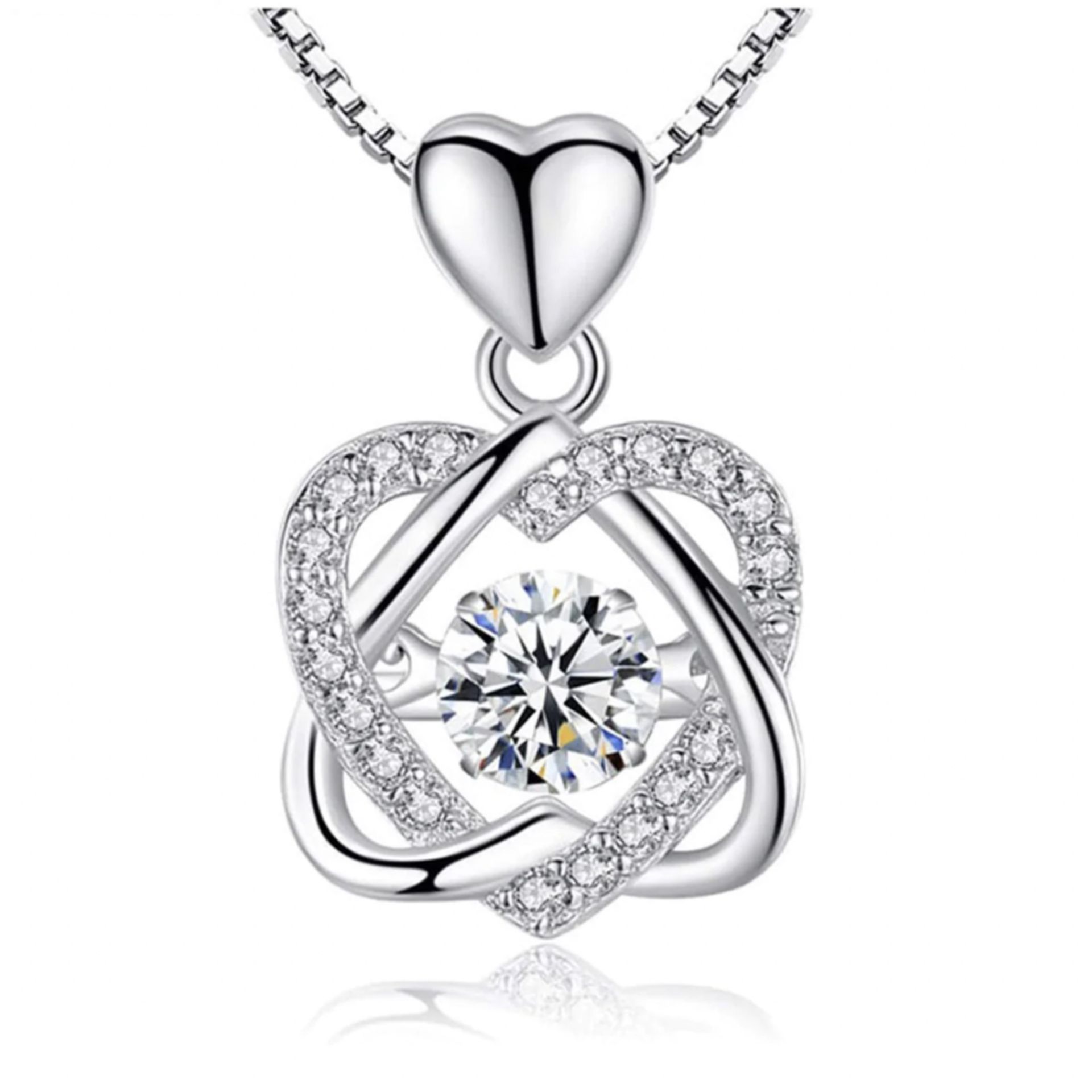 RRP £32.99 Selead 925 Silver Necklace Beating Stone Gift Pendant
