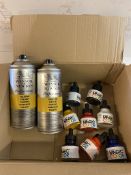 RRP £50 Set of 2 x Winsor and Newton Artists Fixative Spray and Magic Colour 8 Bottle Set