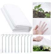 Set of 2 x Warm Plant Cover Plant Frost Freeze Garden Fabric Protection (8x24feet)