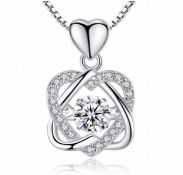 RRP £32.99 Selead 925 Silver Necklace Beating Stone Gift Pendant