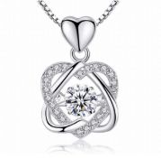 RRP £32.99 Selead 925 Silver Necklace Beating Stone Gift Pendant