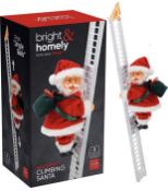 Bright & Homely Electric Climbing Ladder Christmas Musical Santa Claus RRP £16.99