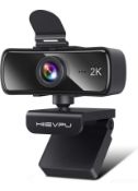 Hiievpu 2K Webcam with Microphone USB Webcam RRP £29.99