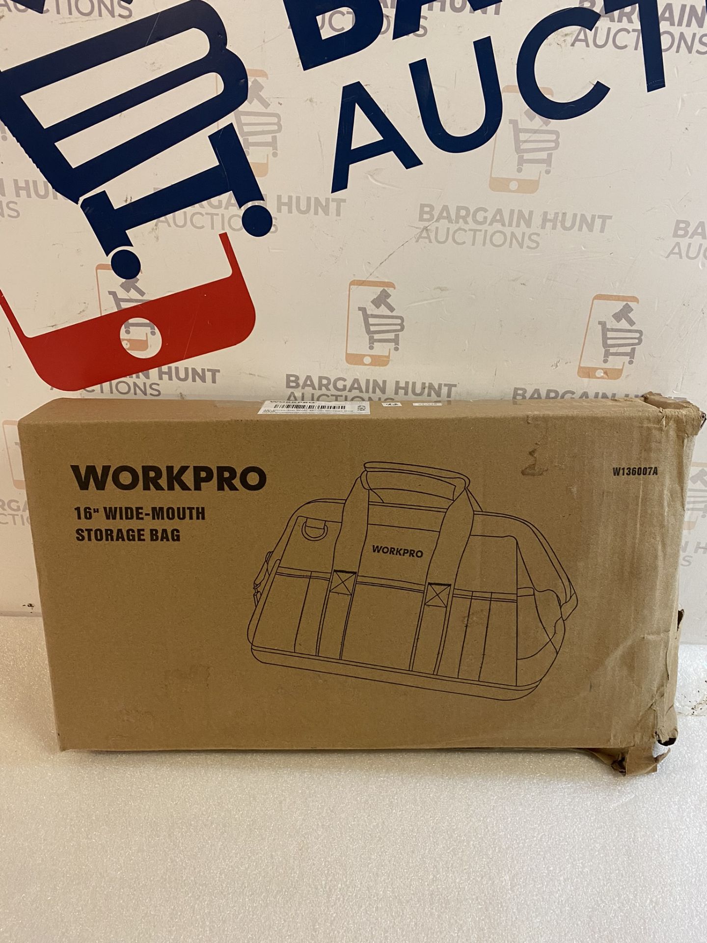 RRP £19.99 Workpro Tool Bag 16-Inch Multi Pockets Waterproof Heavy Duty Bag - Image 2 of 2