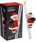 Bright & Homely Electric Climbing Ladder Christmas Musical Santa Claus RRP £16.99