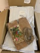 RRP £140 Set of 20 x JJYHEHOT 12-pieces Kraft Paper Gift Box Artificial Flowers and Hemp Rope