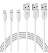 RRP £36 Set of 4 x 3-Pack Quntis iPhone Charger Lightning Cable