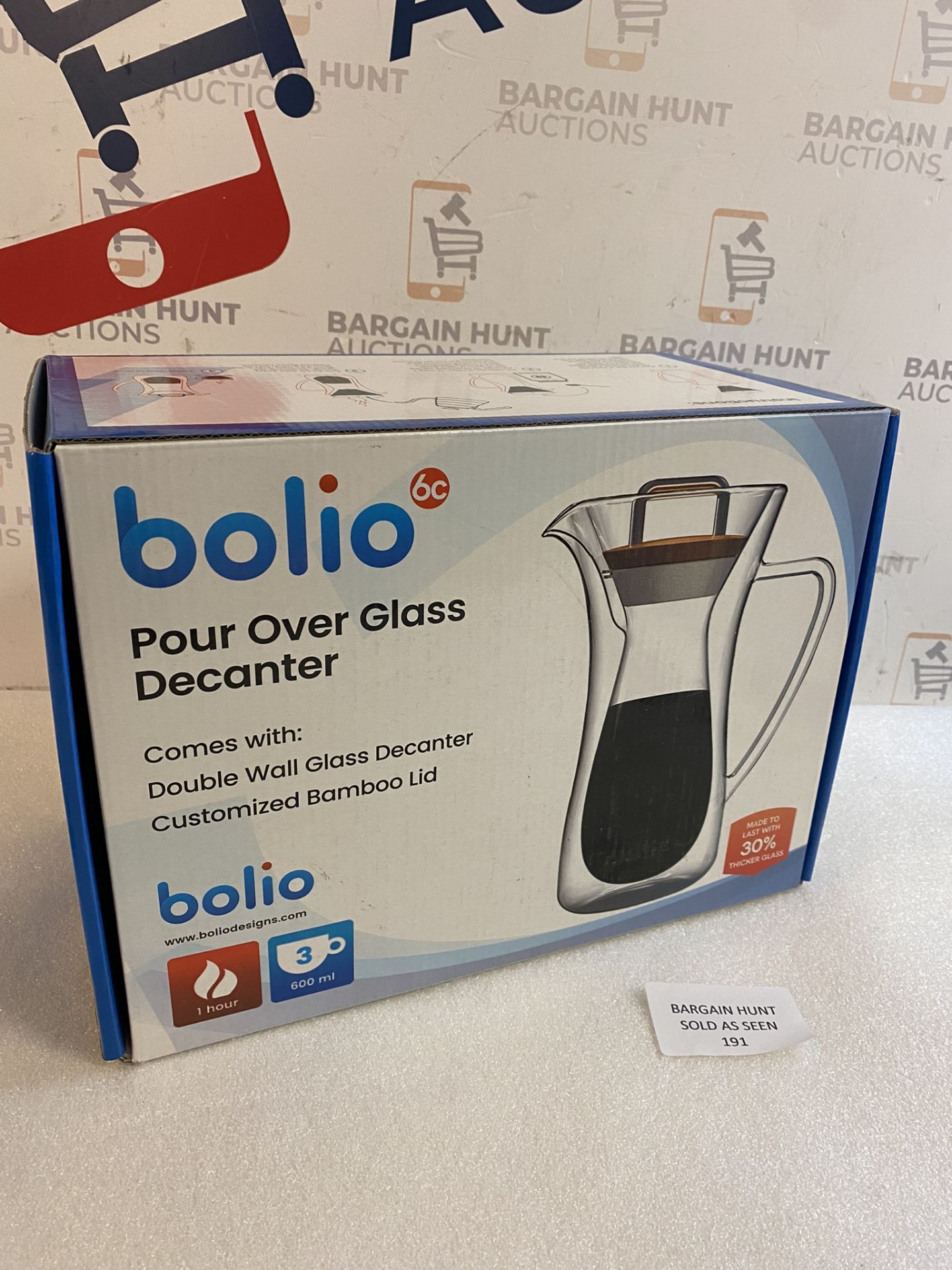 Bolio Pour Over Double Wall Glass Decanter RRP £39.99 - Image 2 of 2