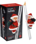 Bright & Homely Electric Climbing Ladder Christmas Musical Santa Claus RRP £16.99