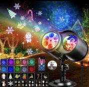 RRP £32.99 Christmas Projector Lights Remote Control Outdoor 3D Ocean Wave and Patterns