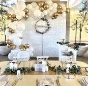 RRP £90 Set of 5 x LDFway DIY White and Gold Balloon Arch Garland Kit 127pcs Party Decoration