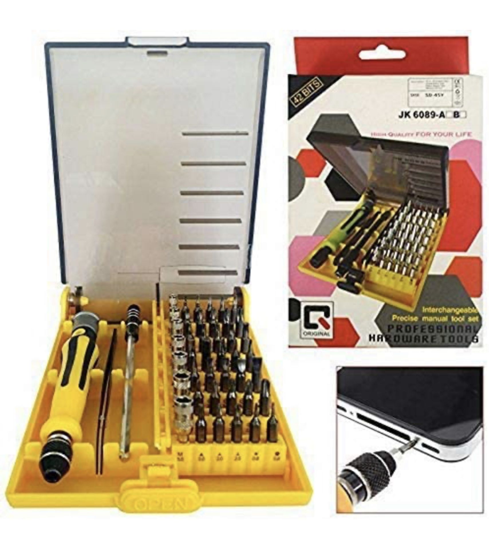 FitTek 45-In-1 Professional Portable Precision Screwdriver and Bit Set