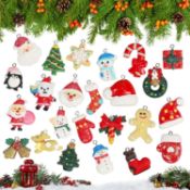 RRP £180 Set of 18 x DKINY 24pcs Mini Christmas Tree Decorations Set Hanging Ornaments