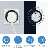 RRP £32 Set of 2 x Dewenwils 3-Pack Mechanical Indoor Timer Socket Switch