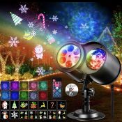 RRP £32.99 Christmas Projector Lights Remote Control Outdoor 3D Ocean Wave and Patterns