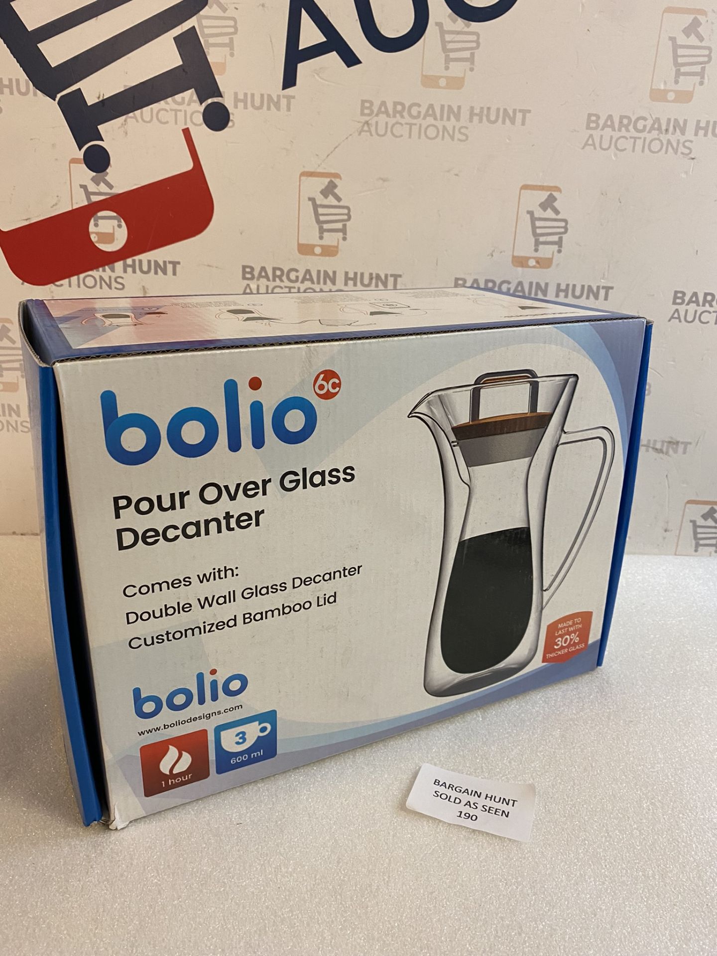 Bolio Pour Over Double Wall Glass Decanter RRP £39.99 - Image 2 of 2