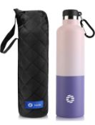 RRP £18.99 Feijian Stainless Steel Water Bottle Vacuum Insulated Sports Flask 1000ml