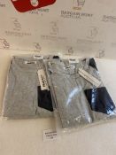 RRP £34 Set of 2 x Nieery Men's Short Pyjama Sets Cotton Loungewear Nightwear, Small