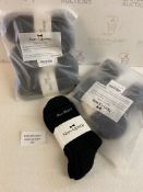 RRP £38 Set of 2 x 6-Pairs Non-Upway Sports Socks Anti-Sweat Breathable Athletic Cotton Socks