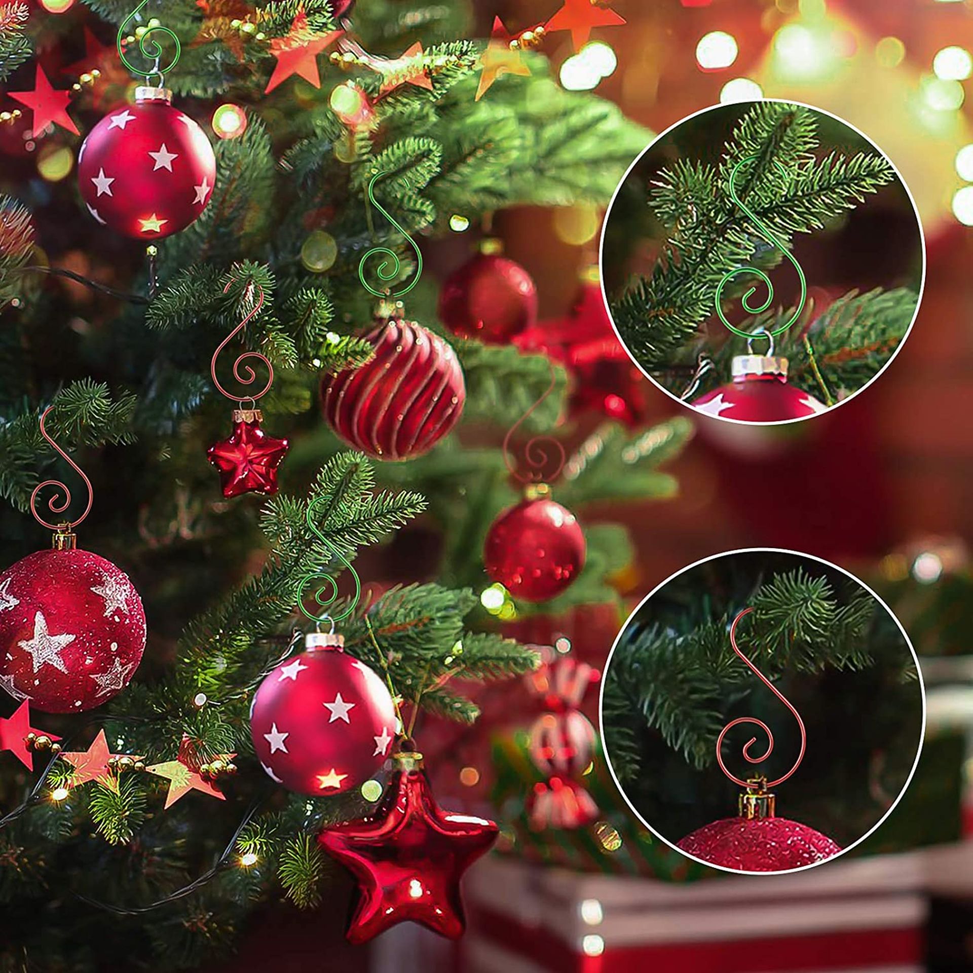 RRP £300 Set of 50 x 120pcs Christmas Ornament Hooks, Bauble Hangers S Shaped Mini Hooks