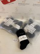 RRP £38 Set of 2 x 6-Pairs Non-Upway Sports Socks Anti-Sweat Breathable Athletic Cotton Socks