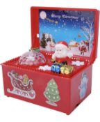 Zerodis Cgristmas Music Box Singing Battery Operated Musical Light-Up Box