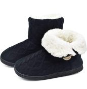 RRP £25.99 Oncai Women's Comfort Knit Boots Warm Indoor Slippers, 7/8 UK