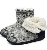 RRP £29.99 Oncai Women's Comfort Knit Boots Warm Outdoor Indoor Slippers, 9/10 UK